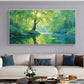 Emerald Morning Forest River Painting
