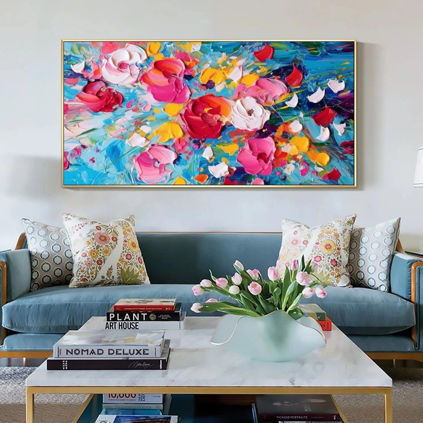Vivid Bloom Drift Abstract Painting