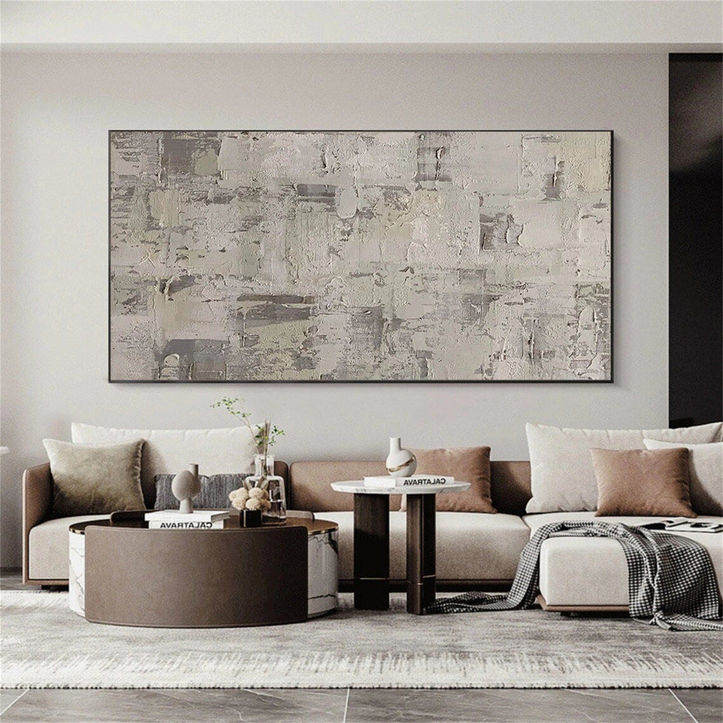 Neutral Textured Abstract Painting