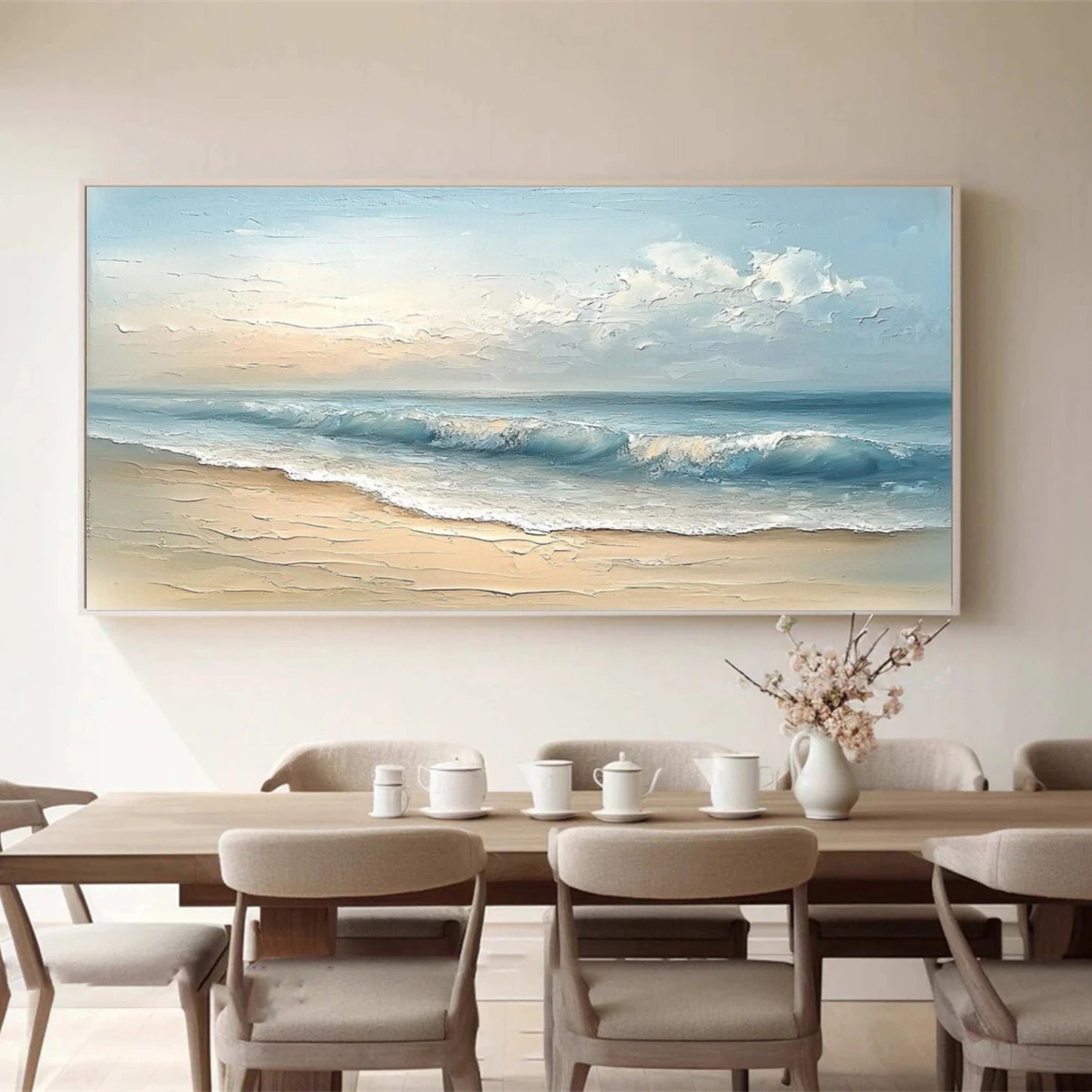 Golden Horizon-Beach Seascape Painting