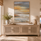 Golden Horizon Abstract Sunset Landscape Painting #RFX4£¨77£©