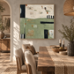 Muted Horizon Green Abstract Painting