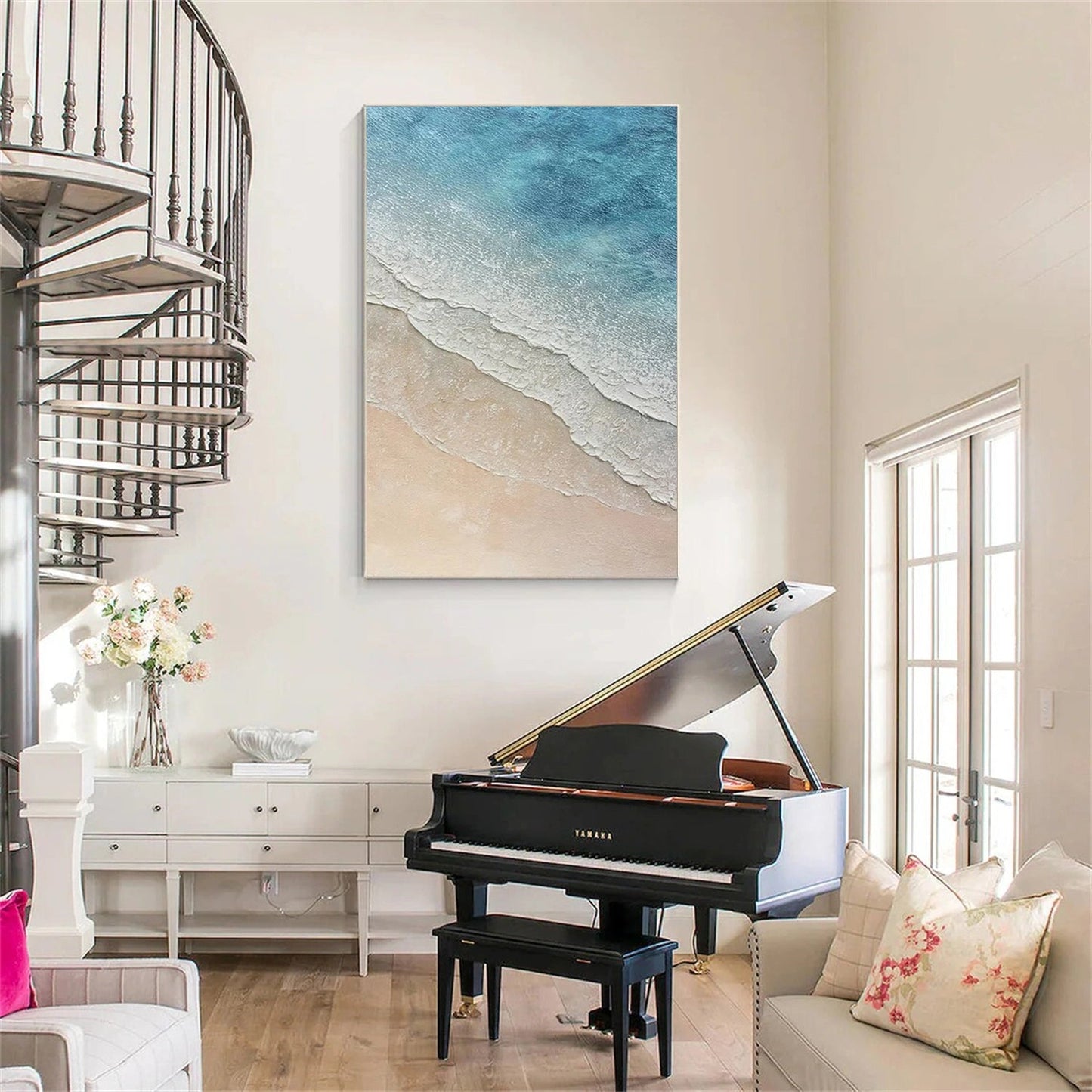 Sunset Serenity-Beach Textured Painting