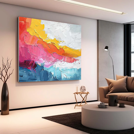 Colorful Abstract Palette Knife Painting