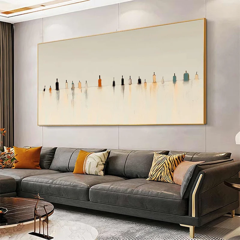 Silent Figures Minimalist Art Painting