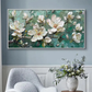 White Floral Textured Painting