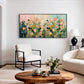 Blush Meadow Floral Impasto Oil Painting