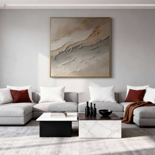 Dune Wave Neutral Abstract Painting