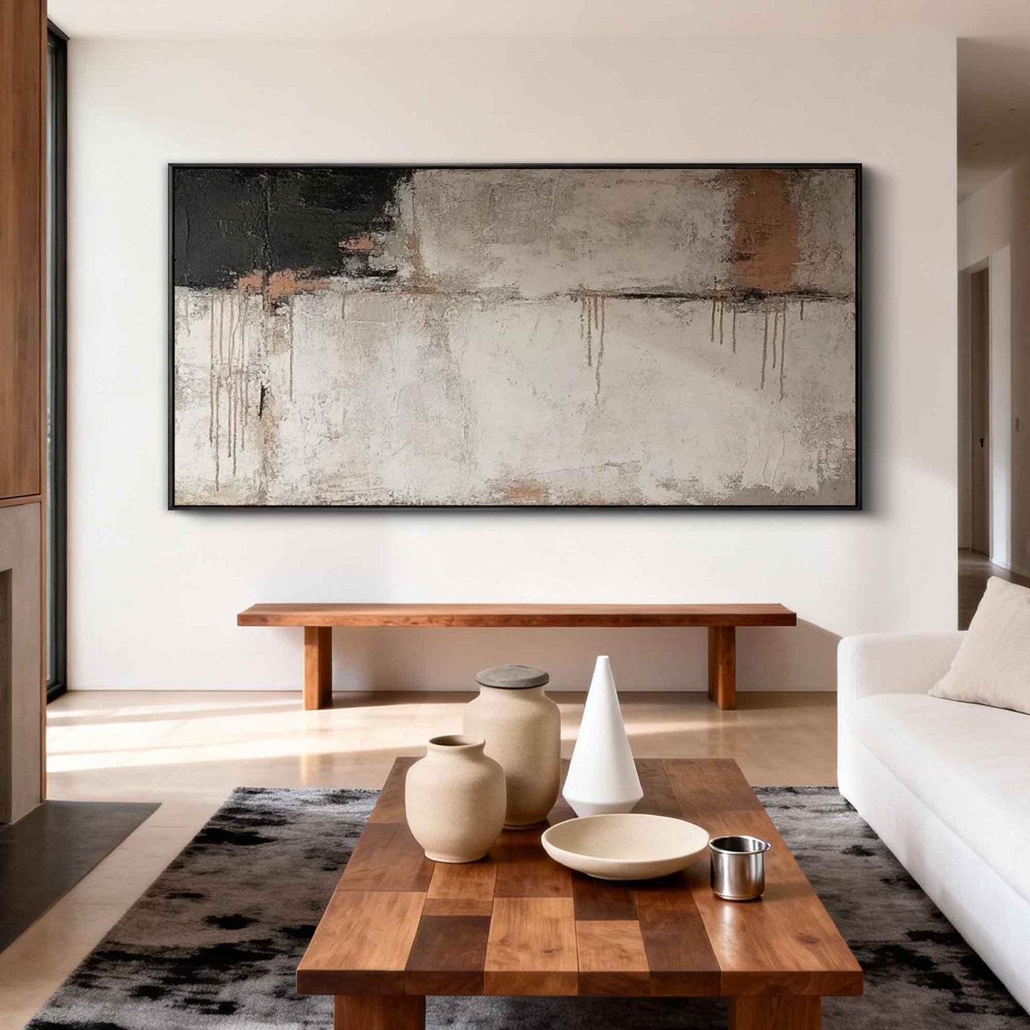 Earthy Neutral Abstract Painting