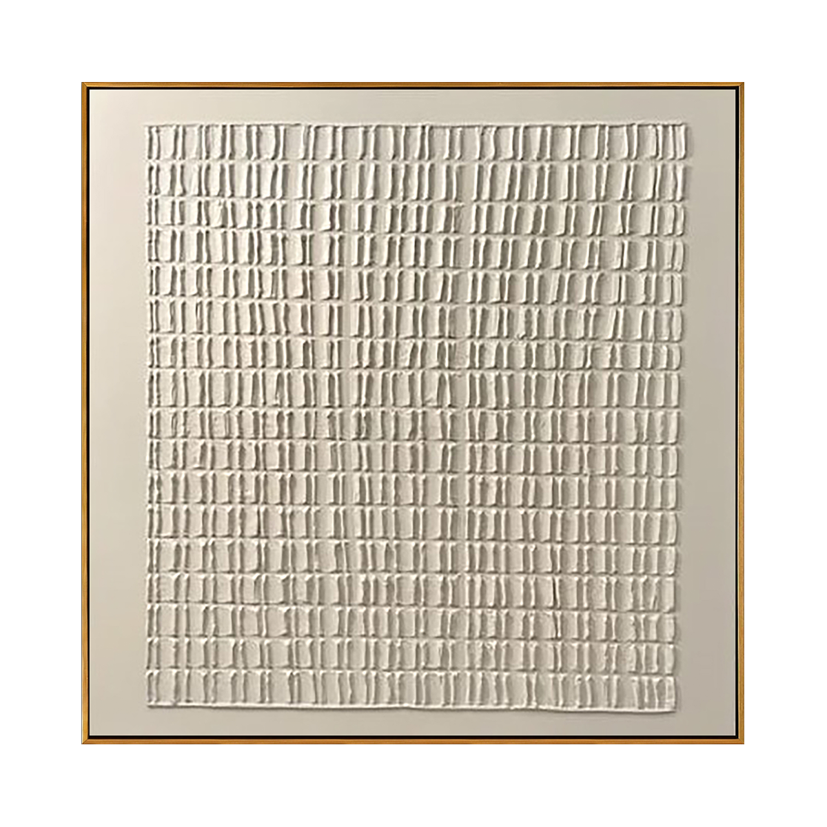 Neutral Grid Minimalist Painting