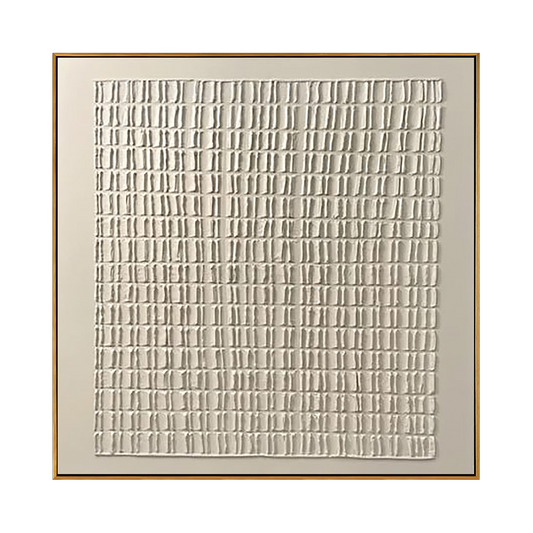 Neutral Grid Minimalist Painting