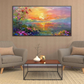 Sunset Landscape Textured Painting