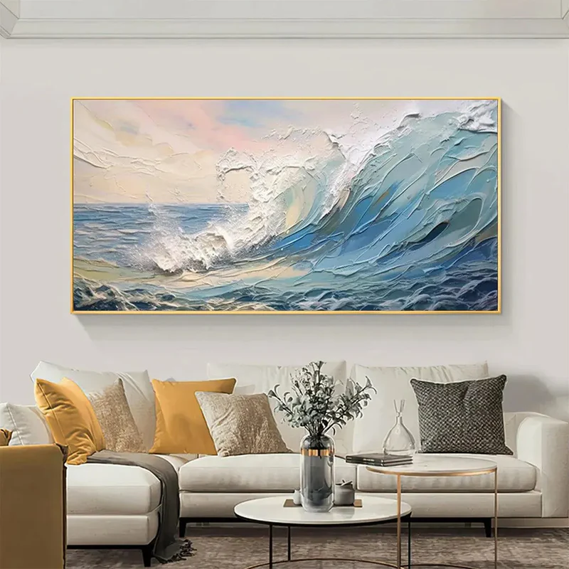 Ocean Energy Textured Painting