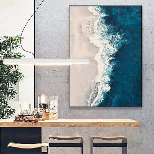 Ocean Whisper Coastal Abstract Painting