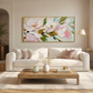 Soft Pink Magnolia Textured Painting