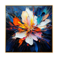 Cosmic Bloom Abstract Impasto Floral Painting