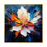 Cosmic Bloom Abstract Impasto Floral Painting