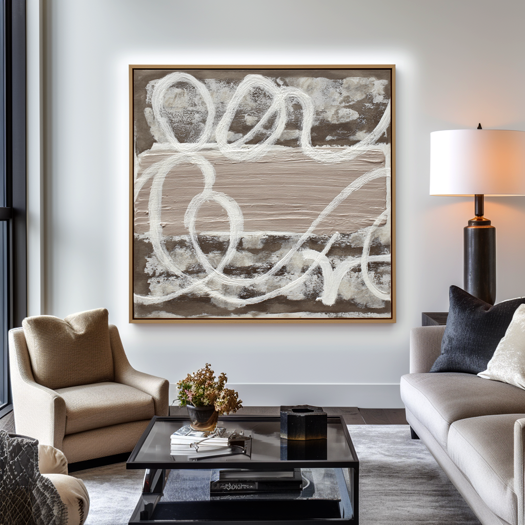 Neutral Abstract Texture Painting #ART50