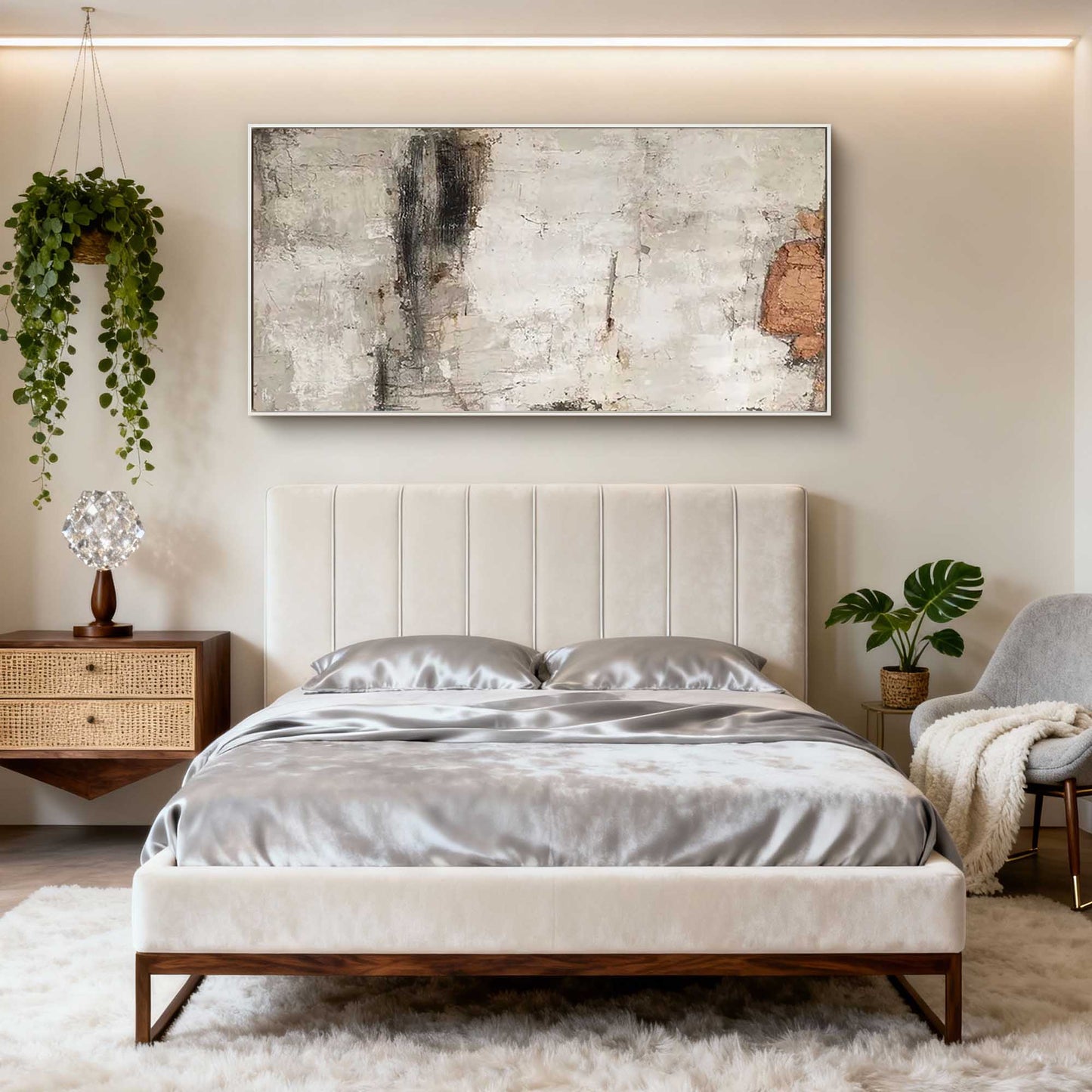 Neutral Rustic Wabi-Sabi Abstract Painting