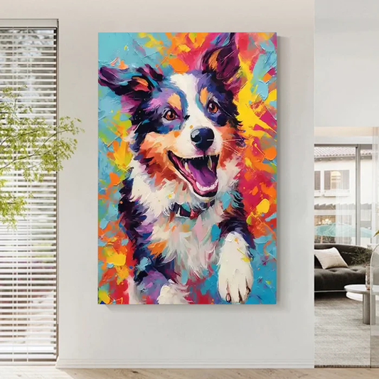 Joyful Spirit Colorful Dog Painting