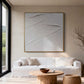 Pure White Swirl Impasto Painting
