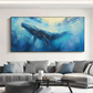 Ocean Dawn Blue Whale Painting