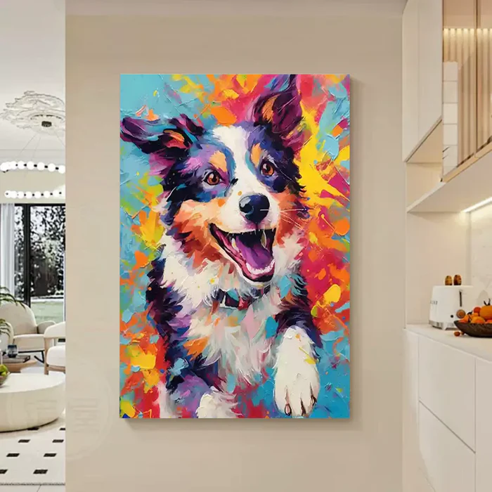 Joyful Spirit Colorful Dog Painting