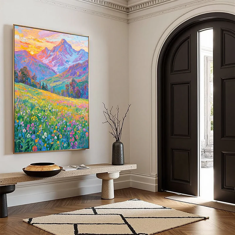 Radiant Peaks Landscape Painting