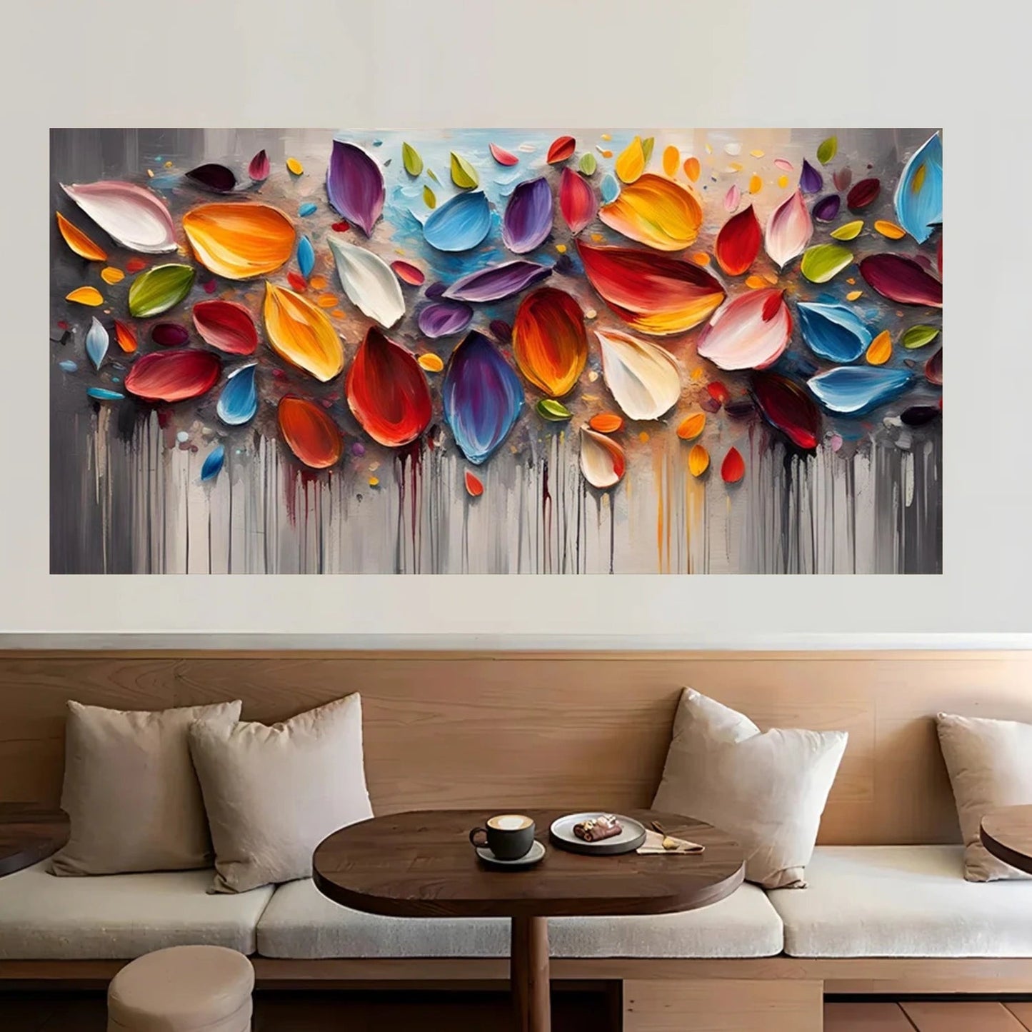 Petal Symphony Colorfall Abstract Painting