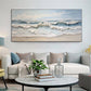 Golden Horizon-Blue Ocean Abstract Painting