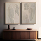 Ethereal Arches Minimal Textured Painting Set Set of 2
