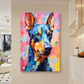 Bold Gaze Colorful Doberman Painting