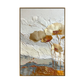 Gilded Ochre Floral Impasto Painting