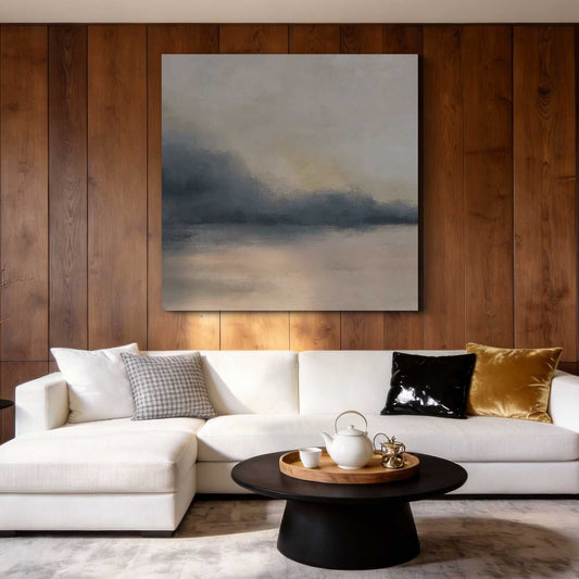 Misty Horizon Landscape Painting
