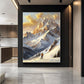 Golden Summit Snow Mountain Landscape Painting