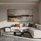 Black Gold Horizon Abstract Painting