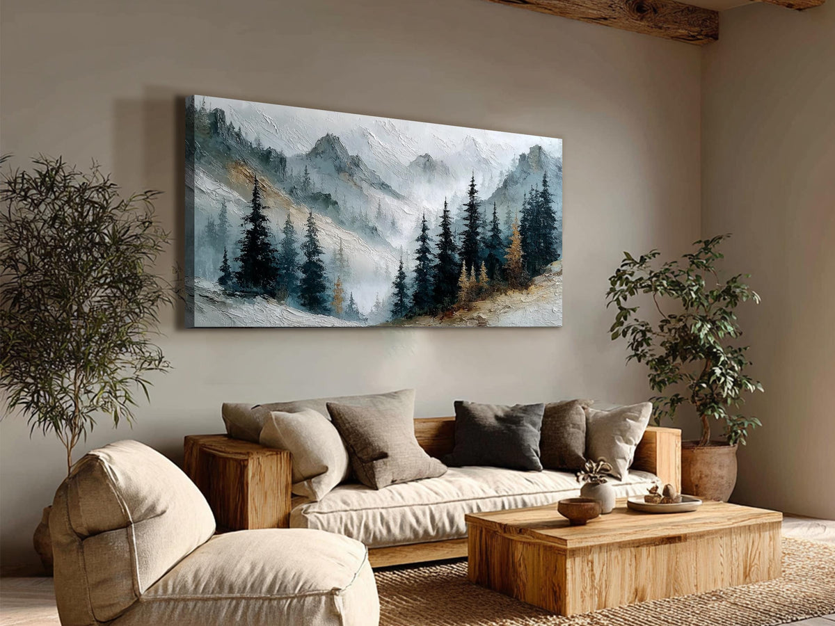 Silent Ridge Misty Mountain Painting