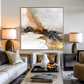 Gold Textured Abstract Painting #ART54