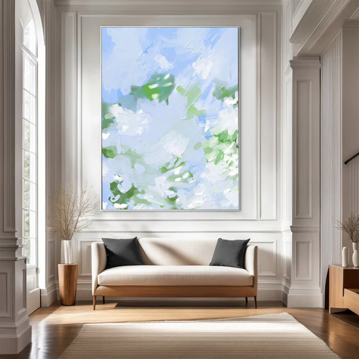 Blue Meadow Abstract Painting