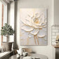 Pure Ivory Blossom Abstract Painting