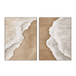 Serene Shore Beige Textured Painting Set Set of 2