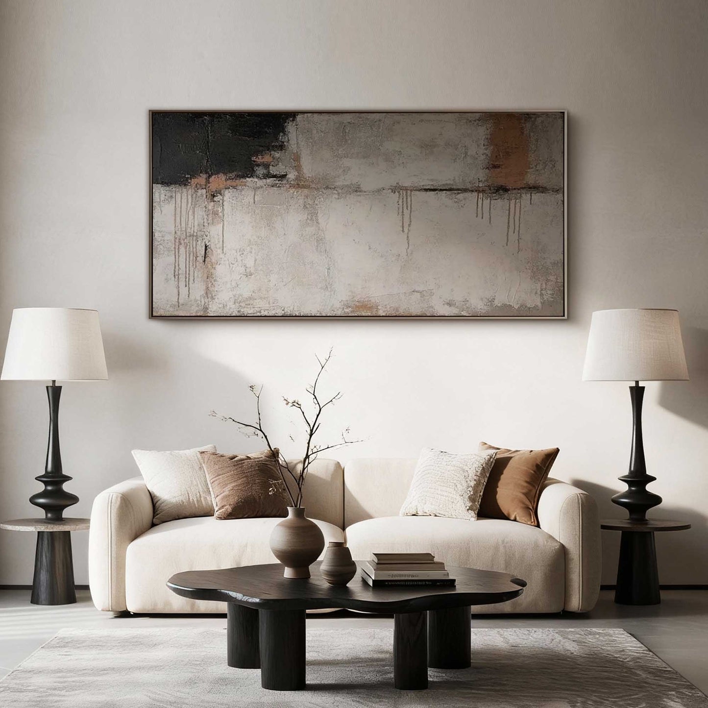 Earthy Neutral Abstract Painting