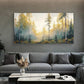 Golden Mist Forest Landscape Painting