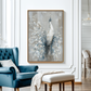 White Peacock Textured Wall Art #ART57