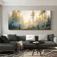 Golden Mist Forest Landscape Painting