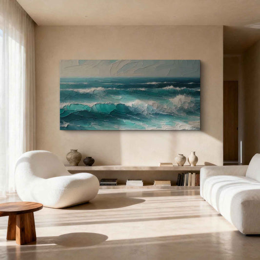 Aqua Tide Textured Seascape