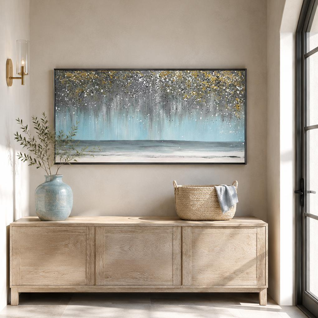 Blue Galaxy Abstract Painting