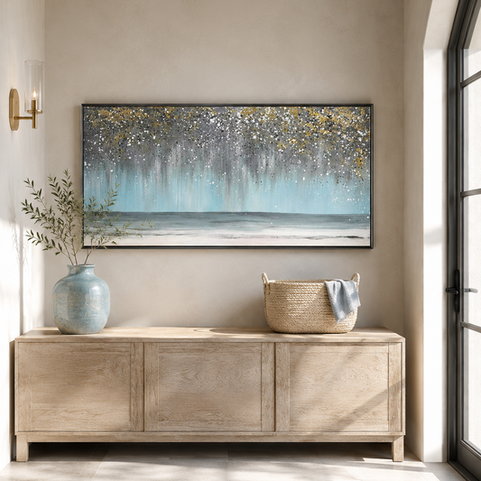 Blue Galaxy Abstract Painting