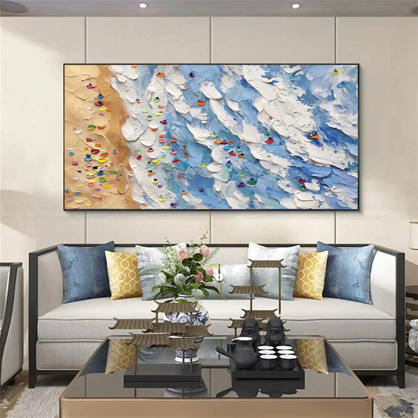 Golden Tide-Summer Beach Abstract Painting