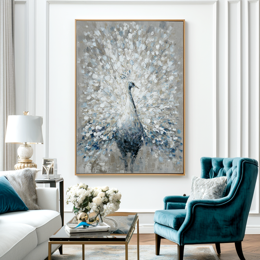 Abstract Peacock Textured Painting #ART59